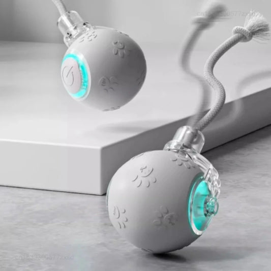 POPO Smart Automatic Cat Teasing Ball Indoor Pet Interactive Rolling Ball Electric Pet Ball Toy Simulated Tail For Cats