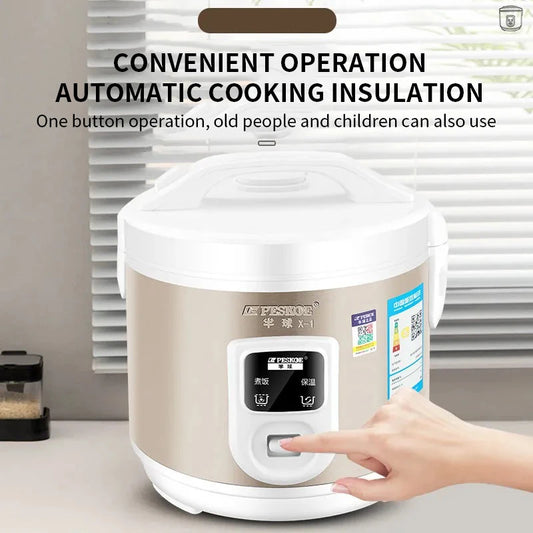 Peskoe Mini Rice Cooker, Old-Fashioned 1-2-3 Person Non-Stick Surface Cooking Rice Cooker, Multi-Function Household 2L 3L 4L 5L