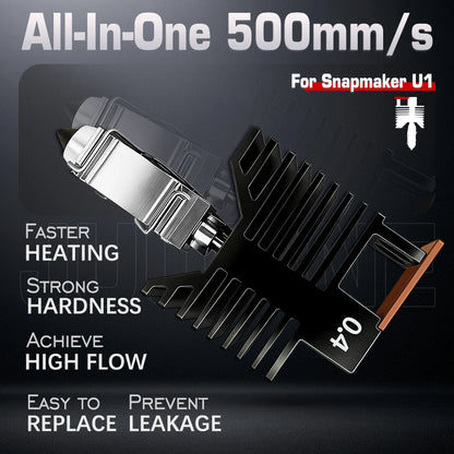 Toolhead Hot End For Snapmaker U1 Pre-installed Thermistor & Ceramic Heating Plate Quick Heating Hotend For U1 3D Printer Parts
