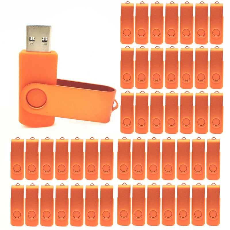 50pcs/lot Metal Usb Flash Drive 128GB Pendrive 64gb Cle High Speed Memoria Usb Stick 32GB 16GB 4GB Pen Drive Free Custom Logo