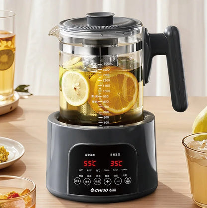 220V Health Kettle Temperature Control Pu'er Steam Teapot Baby 72h Constant Temperature Glass Milk Pot 1.5L Electric Kettle