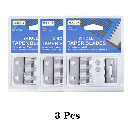 Professional 2-Hole Replacement Clipper Blade Fit For Wahl Super Taper & 8466 Cordless Magic Clip 8591# & Andis Hair Clippers