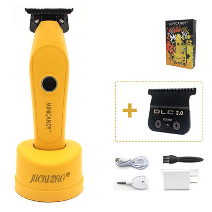 JUCAI MINICANDY JC08 Men's Hair Clipper DLC Zero Gapped Brushless Motor with Base Charger Professional Trimmer Finishing Machine