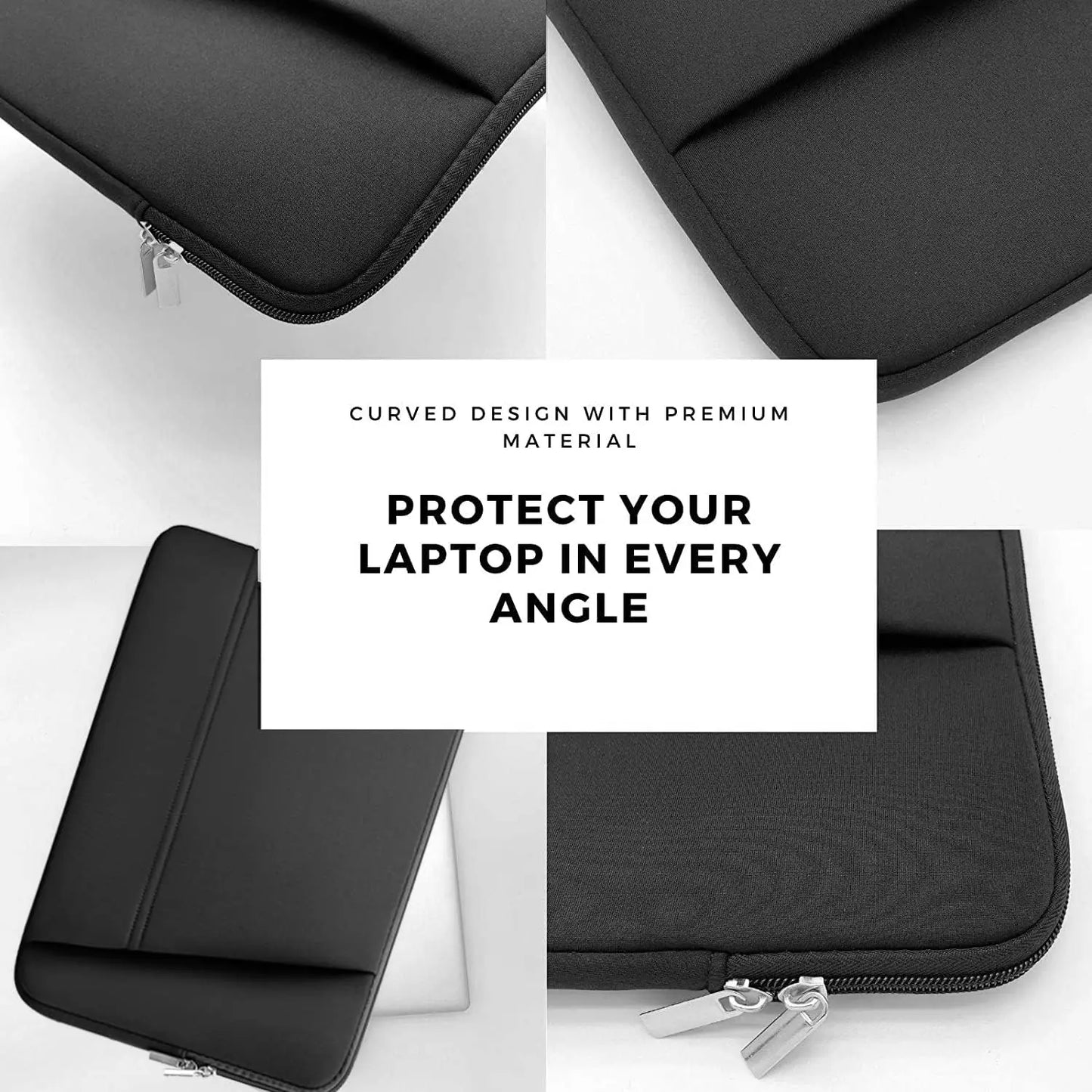 UPERFECT Polyester Laptop Sleeve Protective Case Vertical Style With Pocket Zipper For 13.3-18Inch Monitor Pad Tablet