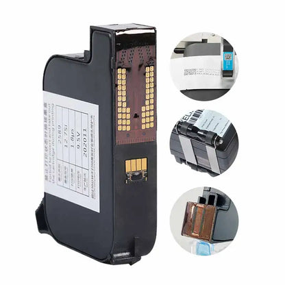 Solvent Black TIJ Ink Cartridge for Handheld Inkjet Printer