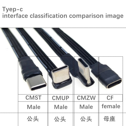 2M 3M USB-C Type C Male straighten/UP Down Angled 90 Degree to USB 2.0 Male Data Cable USB Type-c Flat Cable 0.1m/0.2m/0.5m/1m