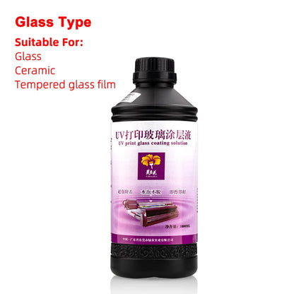 UV Pre-Coating Primer 1000ml For UV Flatbed Printer Curing Ink For Printing On Acrylic Glass Metal Materials UV Coating Liquid