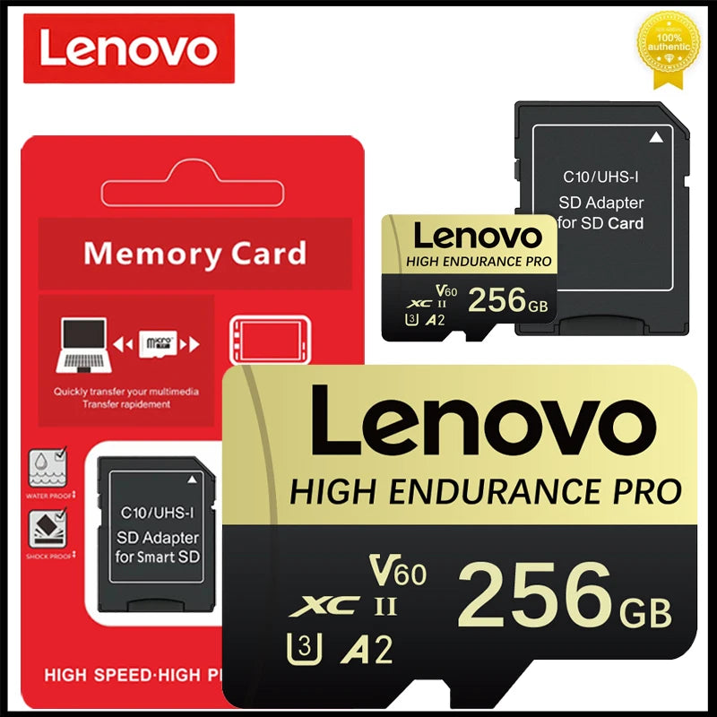 Lenovo 2TB High Speed Micro TF SD Flash Memory Card 1TB 512GB 256GB 128GB 4K Full HD Video Storage For Camera PC Game Devices