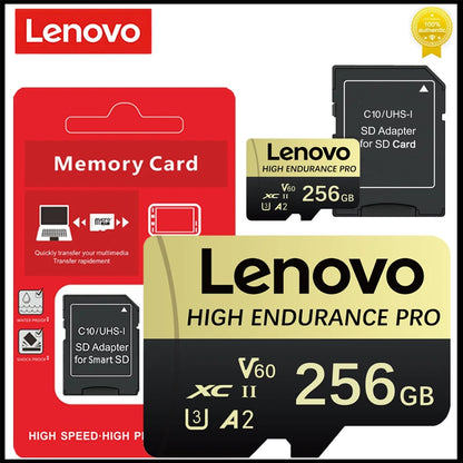 Lenovo 2TB High Speed Micro TF SD Flash Memory Card 1TB 512GB 256GB 128GB 4K Full HD Video Storage For Camera PC Game Devices
