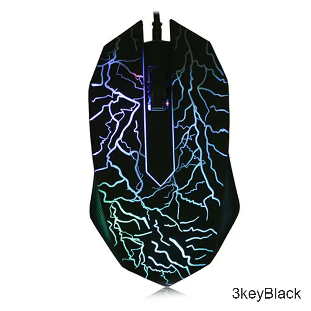 Protable Wired Gaming Mouse USB Port Ergonomic 2400 DPI Adjustable RGB Optical Comfortable Grip for Gaming Computer Accessories
