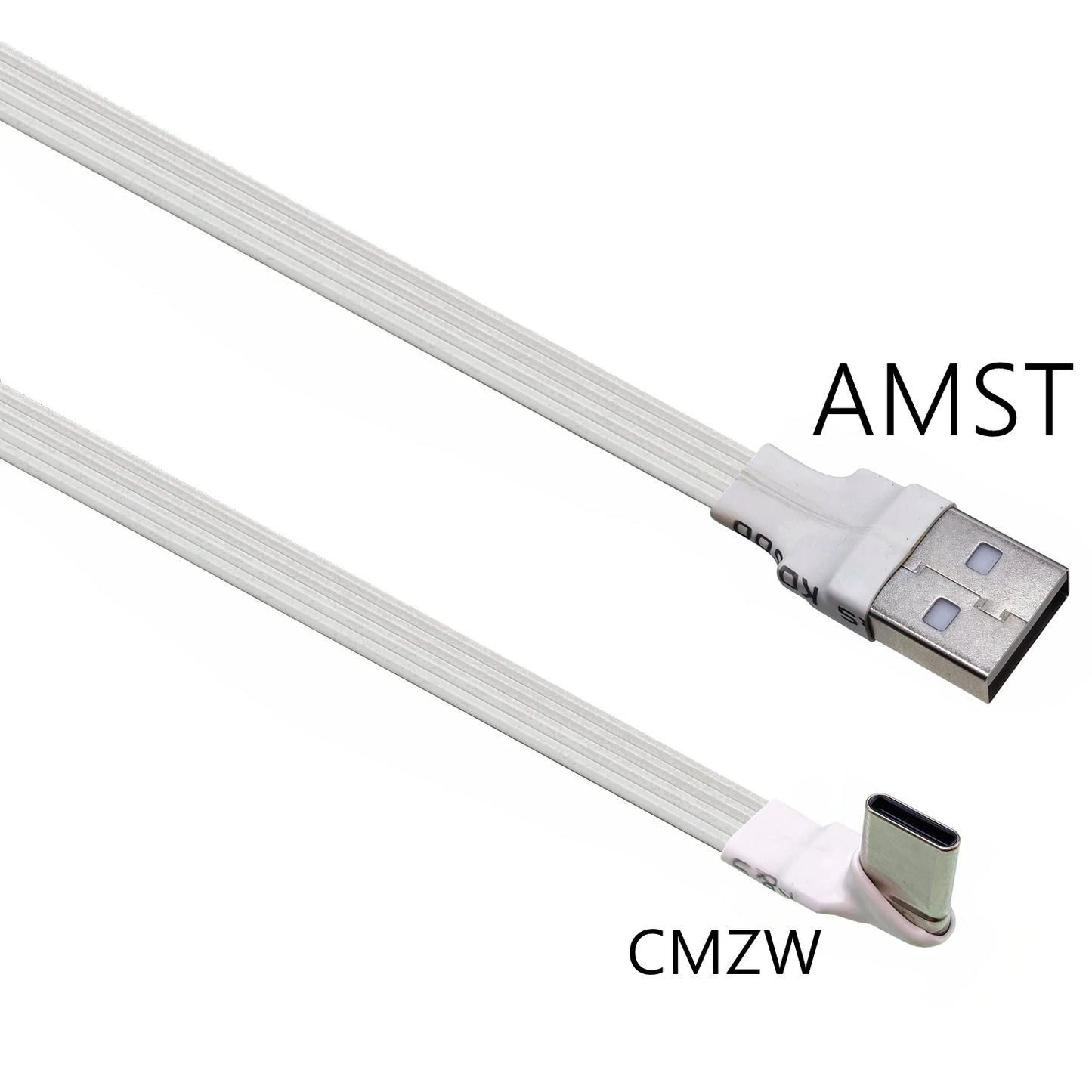 2M 3M USB-C Type C Male straighten/UP Down Angled 90 Degree to USB 2.0 Male Data Cable USB Type-c Flat Cable 0.1m/0.2m/0.5m/1m