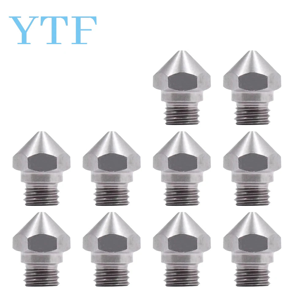 1-50PCS 3D Printers Parts MK10 Nozzle 0.2/0.3/0.4/0.5/0.6/ 0.8mm Copper M7 Threaded Part For Extrusion 1.75mm Filament Brass