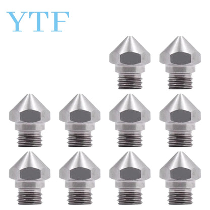 1-50PCS 3D Printers Parts MK10 Nozzle 0.2/0.3/0.4/0.5/0.6/ 0.8mm Copper M7 Threaded Part For Extrusion 1.75mm Filament Brass