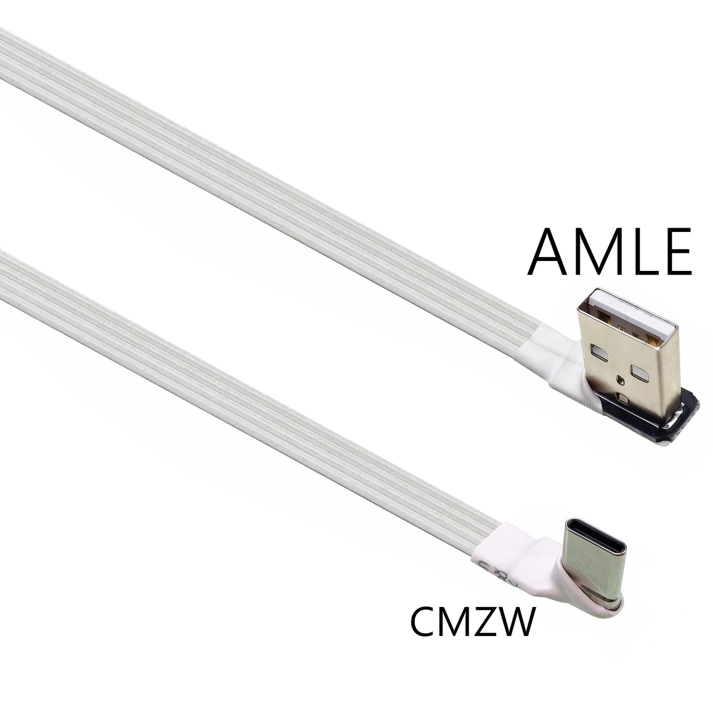 2M 3M USB-C Type C Male straighten/UP Down Angled 90 Degree to USB 2.0 Male Data Cable USB Type-c Flat Cable 0.1m/0.2m/0.5m/1m