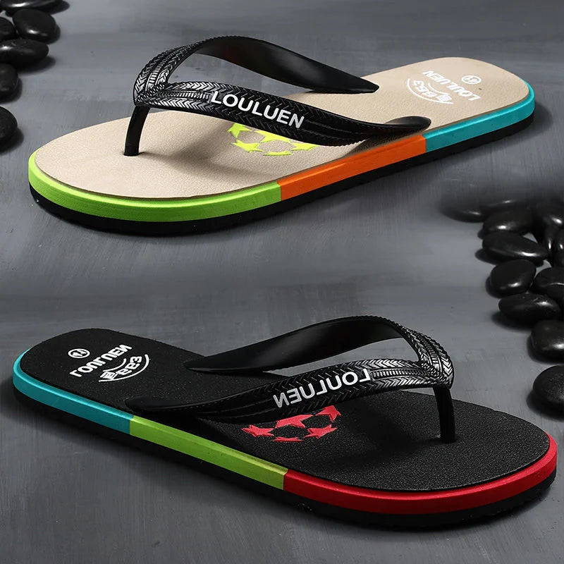 Flip Flops Men's Slippers Summer Fashion Wear Antiskid 2022 New Korean Fashion Personality Casual Beach Sandals Luxury Slides