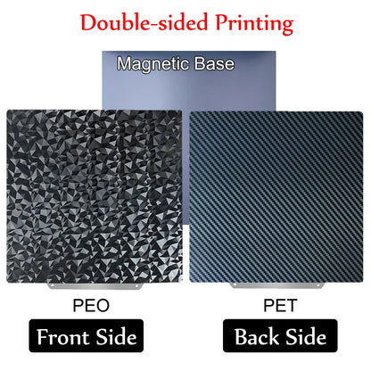 PEO PET PEI Sheet for Artillery Genius/Hornet Build Plate Genius Pro Heat Bed Spring Steel Sheet Double Side for Anycubic Kobra2