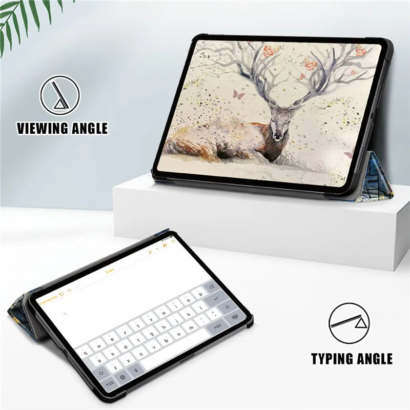 Tablet Funda For iPad Air 11 2024 Case PU Leather Hard Back Magnetic Folding Cover For iPad Air 11 2025 m3 m2 iPad Air 5 4 Case