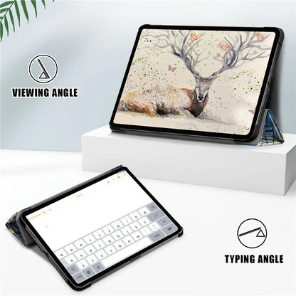 Tablet Funda For iPad Air 11 2024 Case PU Leather Hard Back Magnetic Folding Cover For iPad Air 11 2025 m3 m2 iPad Air 5 4 Case