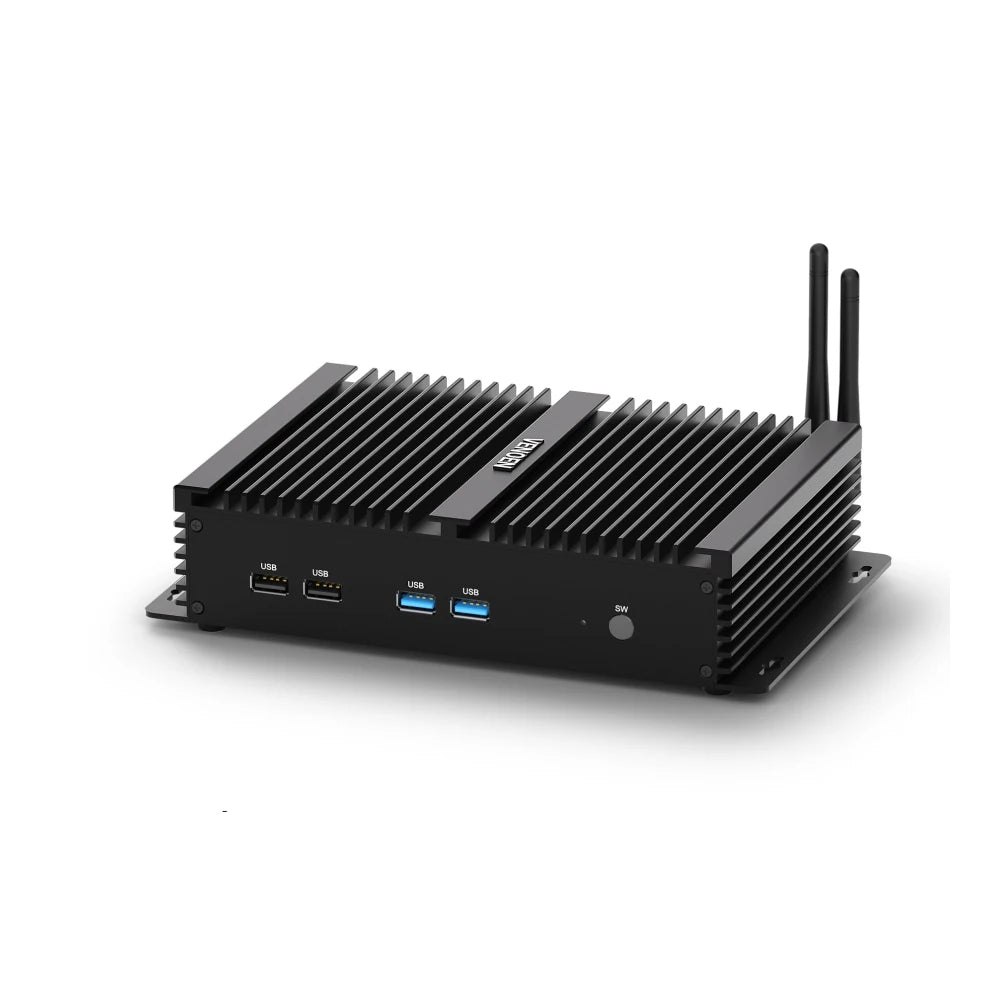 8th gen Intel Core i7-8550U i5-8250U Fanless Mini PC HDMI VGA RS232 COM Windows 10 Pro Industrial Rugged ITX Mute Computer 4G