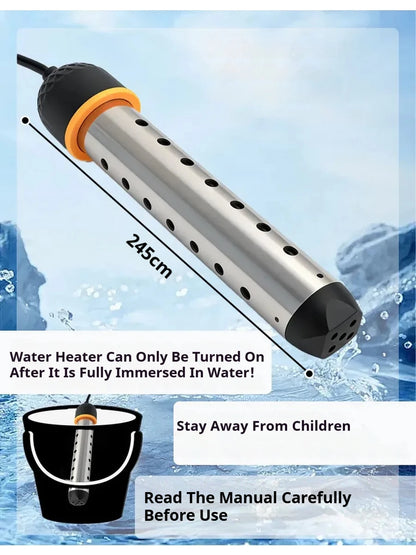 Pool Heater Water Heating Boiler Swimming Solar Bath Tub Immersion Portable Hot Fast Automatic Power Off Intelligent 2500W 220V