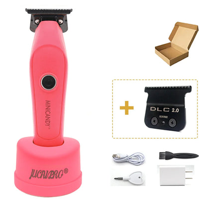 JUCAI MINICANDY JC08 Men's Hair Clipper DLC Zero Gapped Brushless Motor with Base Charger Professional Trimmer Finishing Machine