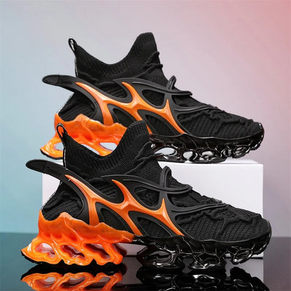 Men's Blade Type Shoes Breathable Shock Absorption Running Shoes  Non-Slip Shoes For Jogging Tennis Gym Casual Walking Sneakers