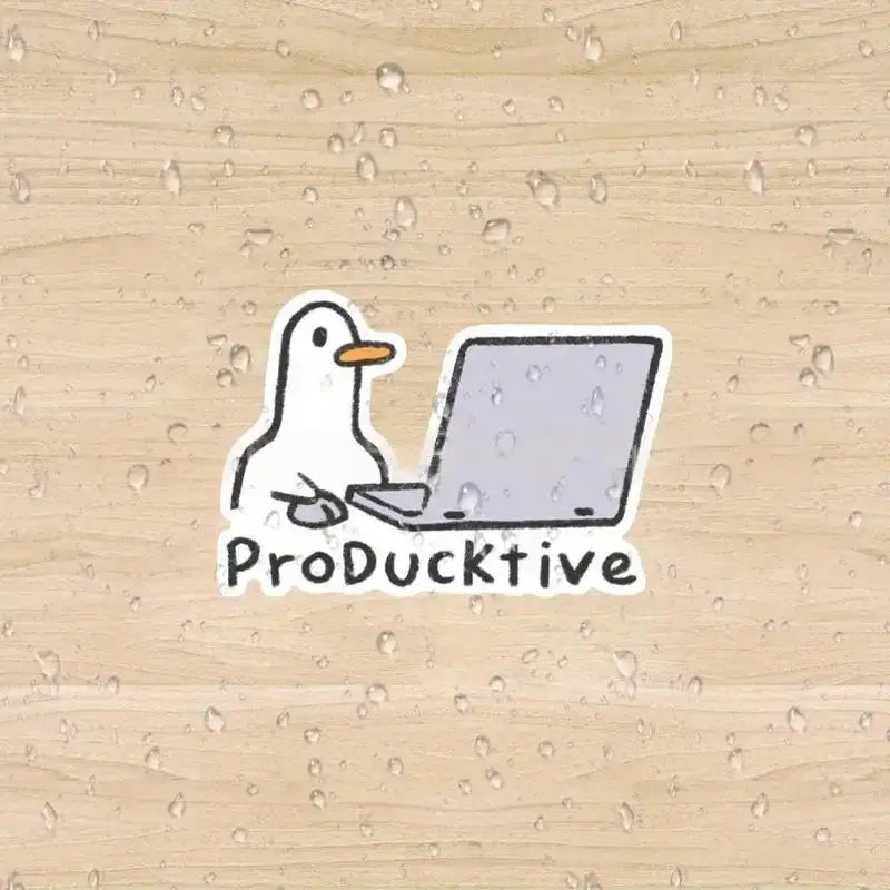 5Pcs Cute Goose Laptop Stickers, Perfect for DIY Computer Decoration, Waterproof and Removable, Great Adults Gift