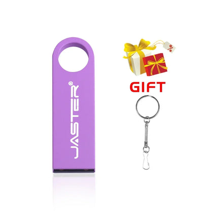 JASTER Metal USB 2.0 Flash Drives 128GB High Speed Pen Drive 64GB 32GB with Key Chain Memory Stick 16GB Creative Gift USB Stick
