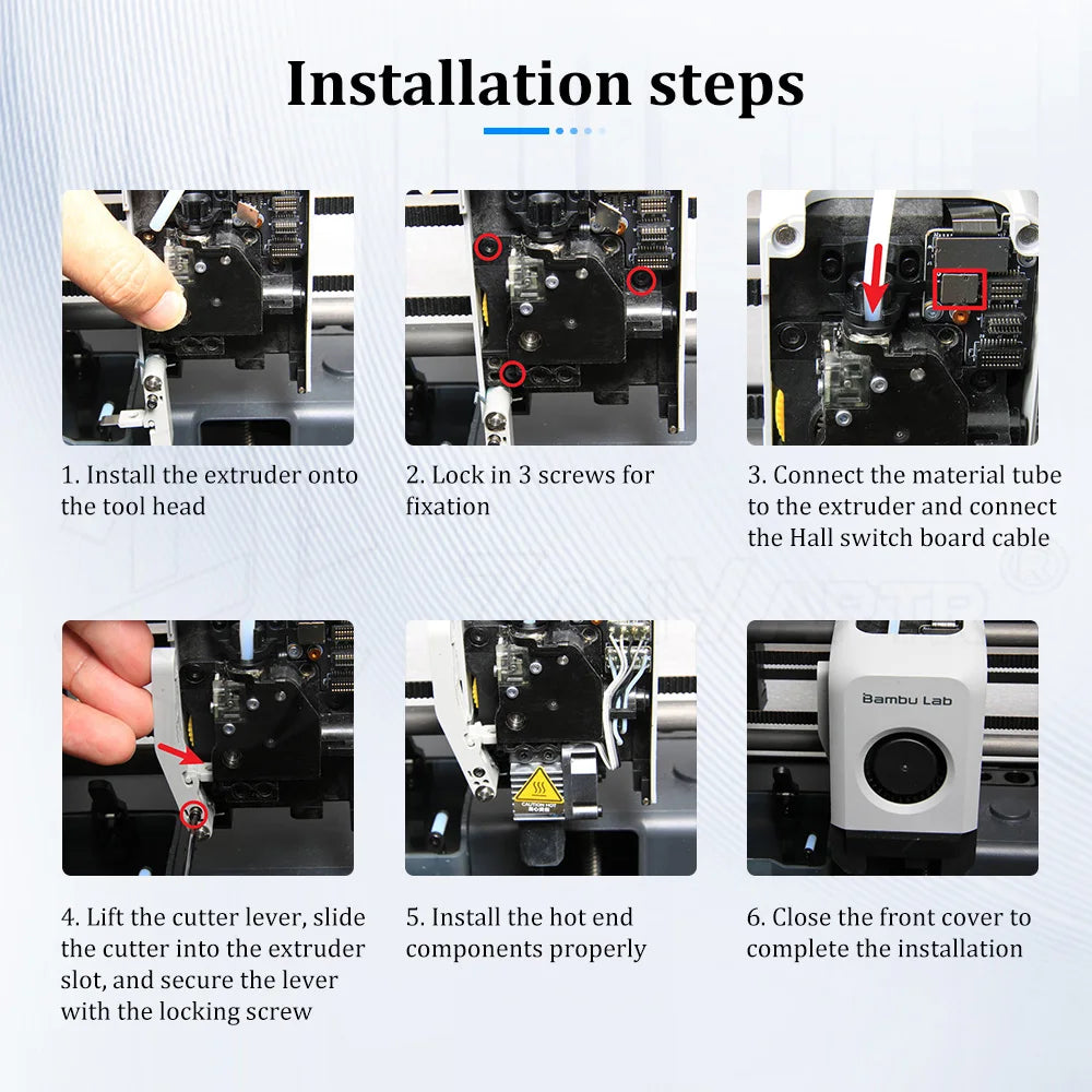Extruder Replacement Parts for Bambu Lab P1P P1S 3D Printer High Strength Stable Feeding Accessories