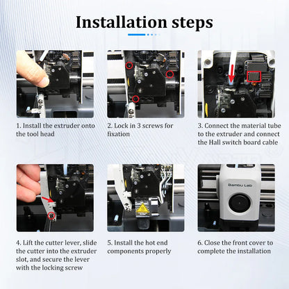 Extruder Replacement Parts for Bambu Lab P1P P1S 3D Printer High Strength Stable Feeding Accessories