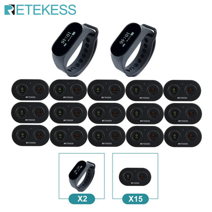 Retekess Restaurant Pager Wireless Waiter Calling System TD112 Waterproof Watch Receiver TD036 Call Buttons For Cafe Bar Club