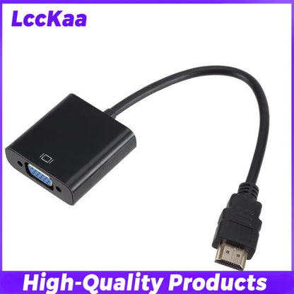 HDTV To VGA Adapter High Speed HDMI-compatible To VGA Converter Male To VGA Female HD Scaler Video Cable Cord for PC Laptop