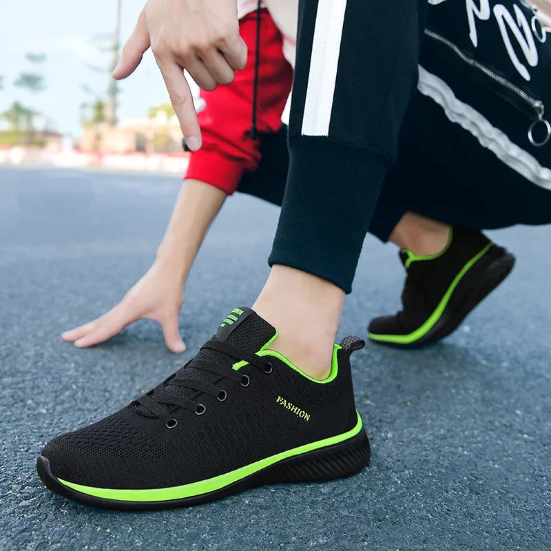 YRZL Men's Sports Running Shoes Lightweight Breathable Air Mesh Sneakers Non Slip Comfortable Casual Athletic Gym Shoes for Men