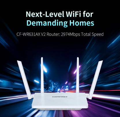 COMFAST AX3000 WIFI6 Router Gigabit 2.4G&5GHz 802.11AX Wireless Signal Amplifier Booster Gigabit Router WIFI Amplifier For Home