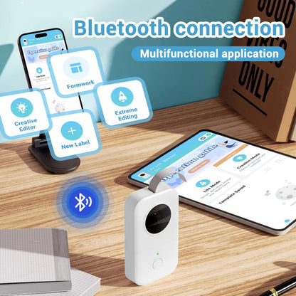 Phomemo D30 Label Printer Mini Printer Pocket Thermal Label Maker Wireless Sticker Pocket Portable Printer Various Label Paper