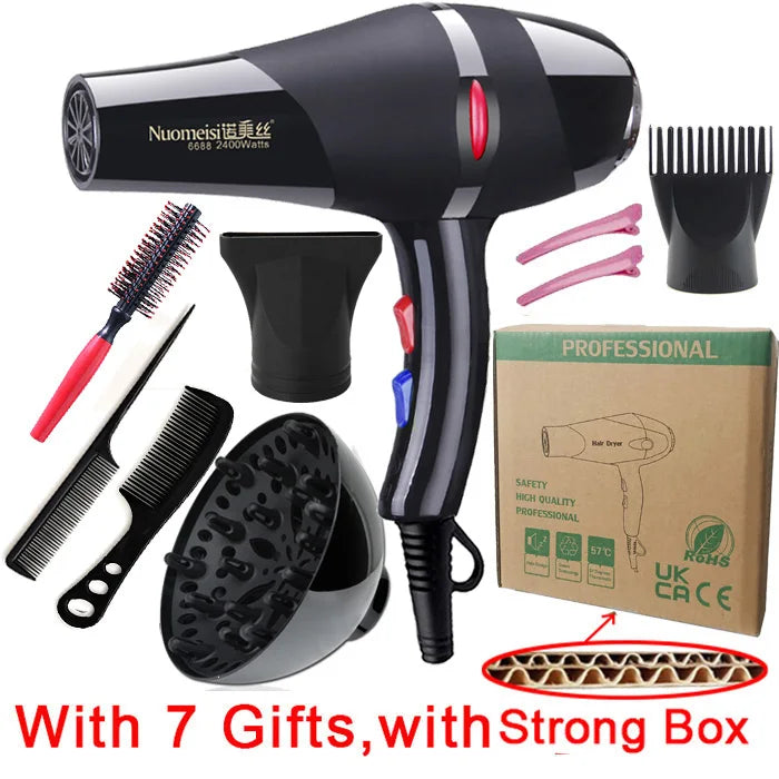 Hair Dryer Professional Powerful Hair Dryer Fast Heating Hot And Cold Adjustment Ionic Air Blow Dryer with Air Collecting