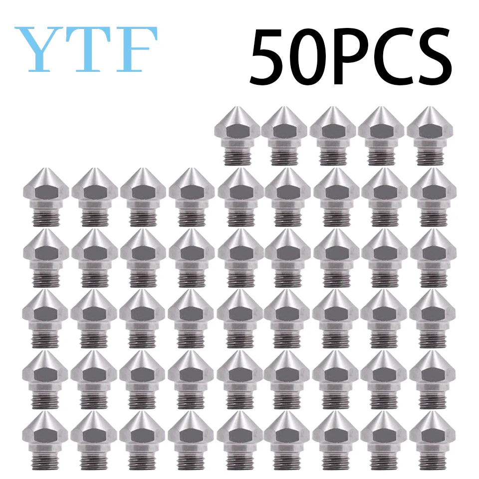 1-50PCS 3D Printers Parts MK10 Nozzle 0.2/0.3/0.4/0.5/0.6/ 0.8mm Copper M7 Threaded Part For Extrusion 1.75mm Filament Brass