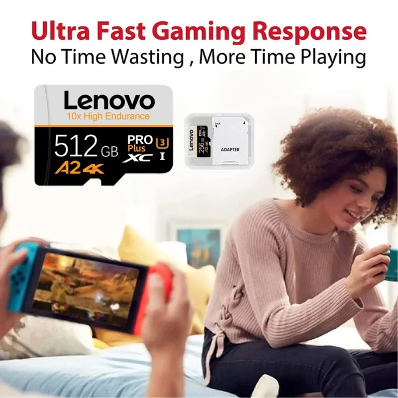 Lenovo High Speed TF Memory Card 2TB Large Capacity Flash Storage Card For Smartphone Camera Monitoring 1TB 512GB 256GB 128GB