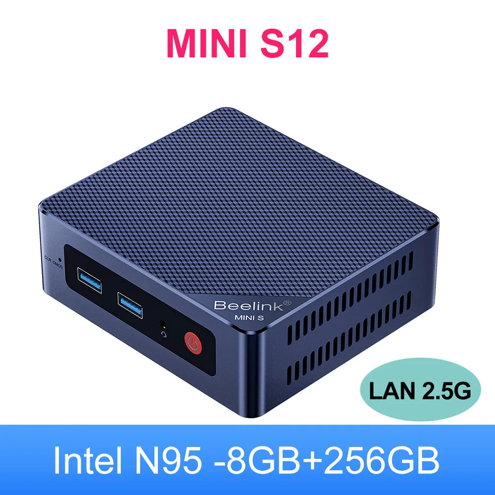 Beelink Mini S Mini S12 N95 Windows 11 Home Intel Gen N5095 8GB 256GB 12G 256G 1000M WiFi5 Desktop Gaming PC Computer