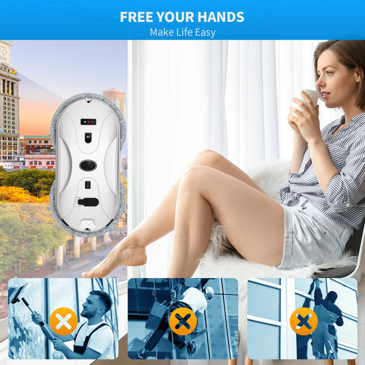 Window Cleaning Robot Water Sprayer Smart Remote Control Electric Glass Limpiacristale Vacuum Washing Robot for Home Appliance