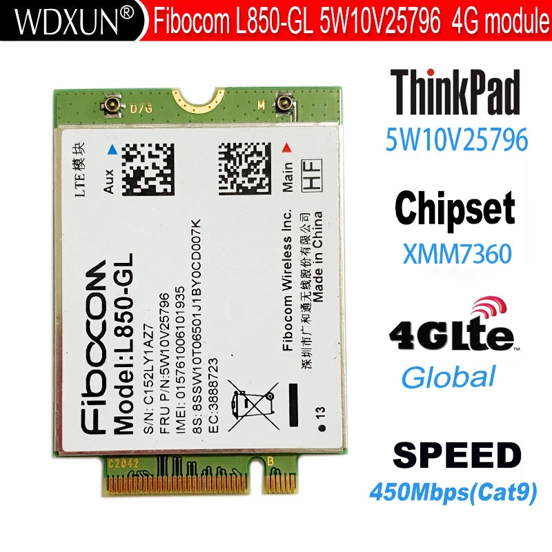 4G LTE Wireless Module L850-GL 01AX792 5W10V25796 02HK709 M.2 WWAN Card For ThinkPad X1 Carbon X280 T580  L480 X1 Yoga Gen 3
