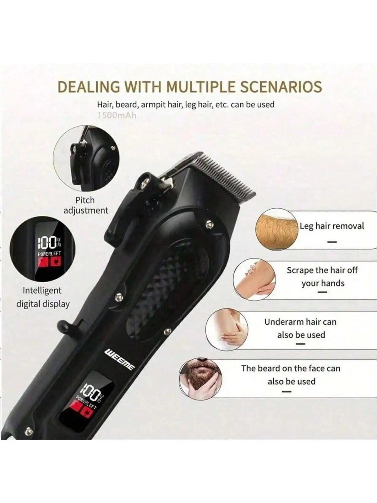 2026Professional USB Rechargeable Hair Clipper & Beard Trimmer, Cordless, Ideal Gift for Men