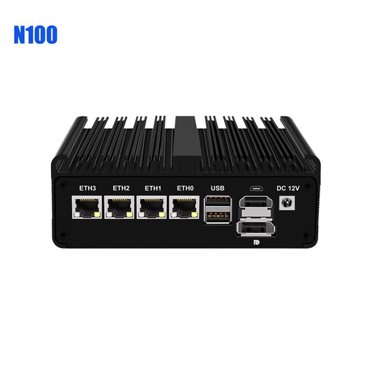 Newest Intel N150 N100 Firewall Soft Router N6000 J6412 Mini Pokect Computer 4x2.5G i226 LAN Fanless Mini PC pfSense PVE ESXi