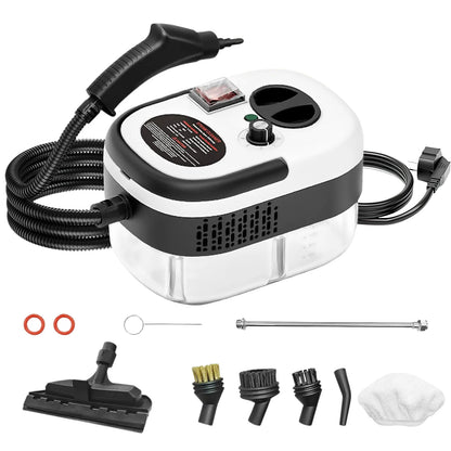 2500W 220V Handheld Steam Cleaner with Brush Heads Portable Home Pressurized High Temperature Cleaning Machine for Furniture Car