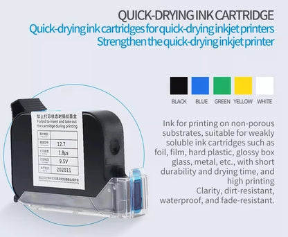 Solvent Black TIJ Ink Cartridge for Handheld Inkjet Printer