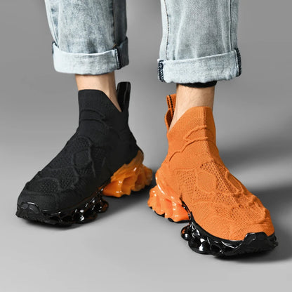 Men's Blade Type Shoes Breathable Shock Absorption Running Shoes  Non-Slip Shoes For Jogging Tennis Gym Casual Walking Sneakers