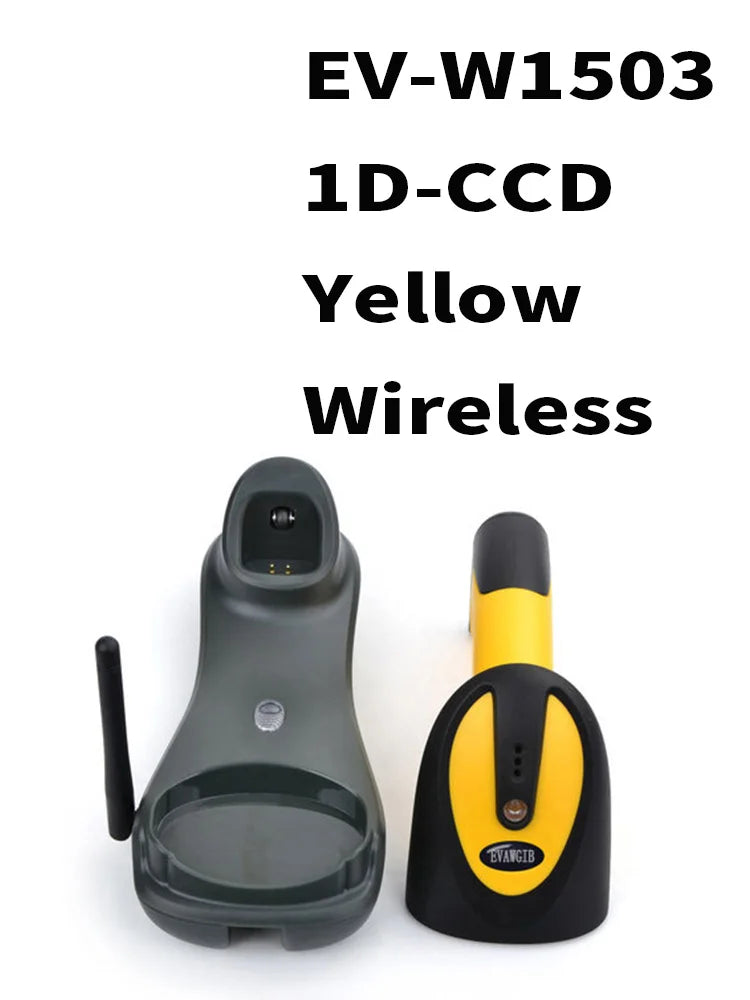 EVAWGIB 3-in-1 Barcode Scanner Handheld 1D/2D/QR Bar Code Reader Support BT 2.4G Wireless USB Wired Connection for Supermarket