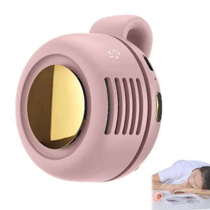 Portable Fan Mini Handheld Rechargeable Bladeless Electric Fan Clip Waist Fan Suitable for Outdoor Ventilation Desktop Small Fan