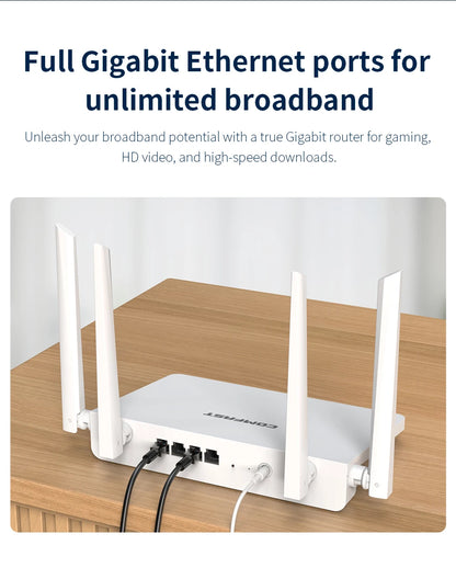 COMFAST AX3000 WIFI6 Router Gigabit 2.4G&5GHz 802.11AX Wireless Signal Amplifier Booster Gigabit Router WIFI Amplifier For Home