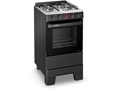 Esmaltec 4-Burner Black Stove-Dual Voltage